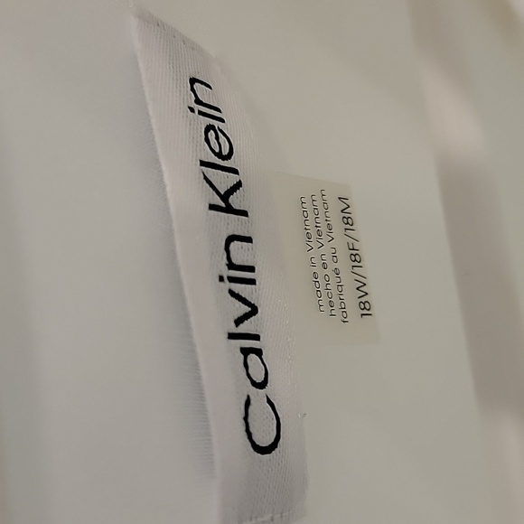 NWT Calvin Klein White Bow Dress - Picture 9 of 10